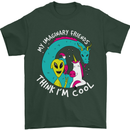 Imaginary Friends Alien Dragon Unicorn Mens T-Shirt 100% Cotton Forest Green