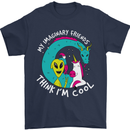 Imaginary Friends Alien Dragon Unicorn Mens T-Shirt 100% Cotton Navy Blue
