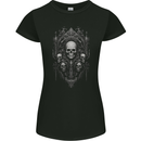 Immortal Skulls Gothic Goth Heavy Metal Rock Womens Petite Cut T-Shirt Black