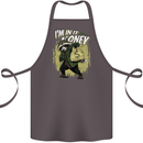 In It for the Money Cash Raccoon Funny Cotton Apron 100% Organic Dark Grey