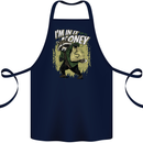 In It for the Money Cash Raccoon Funny Cotton Apron 100% Organic Navy Blue