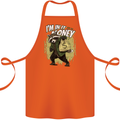 In It for the Money Cash Raccoon Funny Cotton Apron 100% Organic Orange