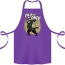In It for the Money Cash Raccoon Funny Cotton Apron 100% Organic Purple