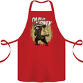 In It for the Money Cash Raccoon Funny Cotton Apron 100% Organic Red