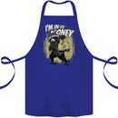 In It for the Money Cash Raccoon Funny Cotton Apron 100% Organic Royal Blue