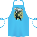 In It for the Money Cash Raccoon Funny Cotton Apron 100% Organic Turquoise