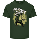 In It for the Money Cash Raccoon Funny Mens Cotton T-Shirt Tee Top Forest Green
