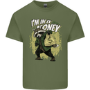 In It for the Money Cash Raccoon Funny Mens Cotton T-Shirt Tee Top Military Green