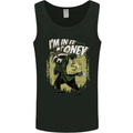 In It for the Money Cash Raccoon Funny Mens Vest Tank Top Black