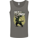 In It for the Money Cash Raccoon Funny Mens Vest Tank Top Charcoal