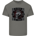 In Music We Trust Punk Rock Skull Mens Cotton T-Shirt Tee Top Charcoal