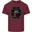 In Music We Trust Punk Rock Skull Mens Cotton T-Shirt Tee Top Maroon