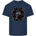 In Music We Trust Punk Rock Skull Mens Cotton T-Shirt Tee Top Navy Blue