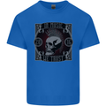 In Music We Trust Punk Rock Skull Mens Cotton T-Shirt Tee Top Royal Blue