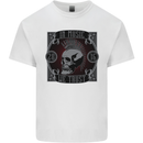 In Music We Trust Punk Rock Skull Mens Cotton T-Shirt Tee Top White