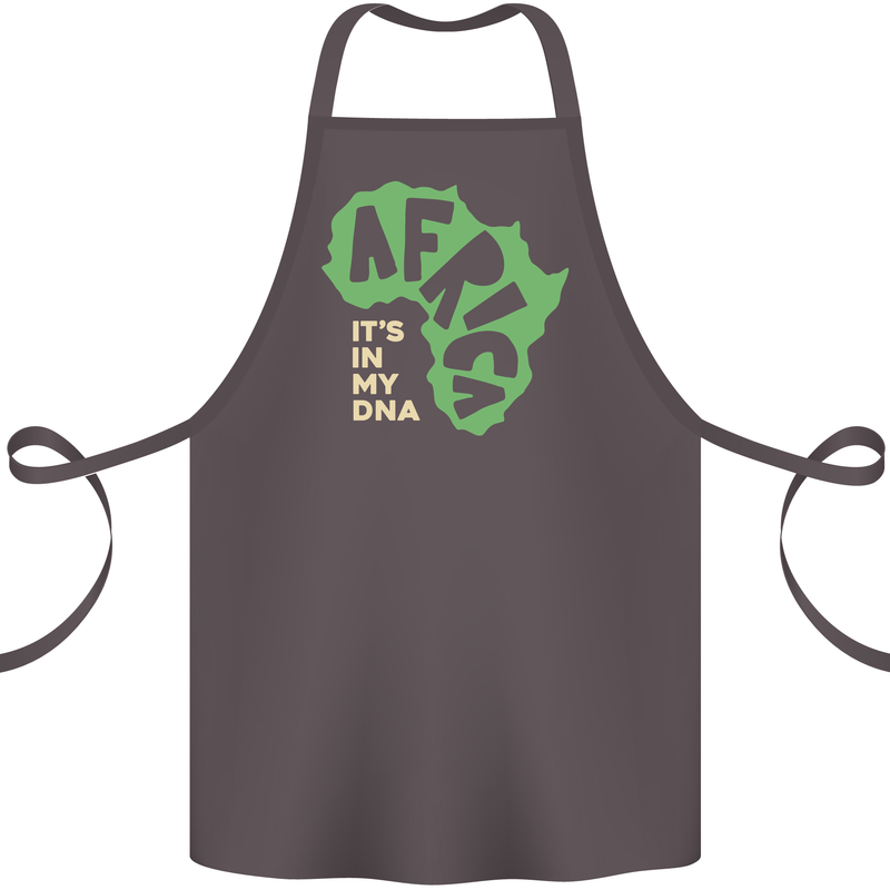 In My DNA Juneteenth Black Lives Matter African Cotton Apron 100% Organic Dark Grey
