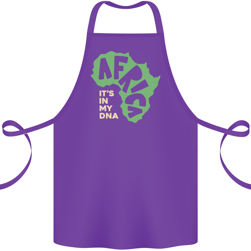 In My DNA Juneteenth Black Lives Matter African Cotton Apron 100% Organic Purple
