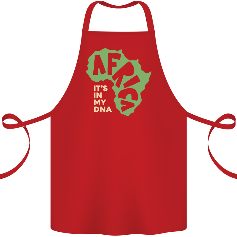 In My DNA Juneteenth Black Lives Matter African Cotton Apron 100% Organic Red