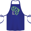 In My DNA Juneteenth Black Lives Matter African Cotton Apron 100% Organic Royal Blue