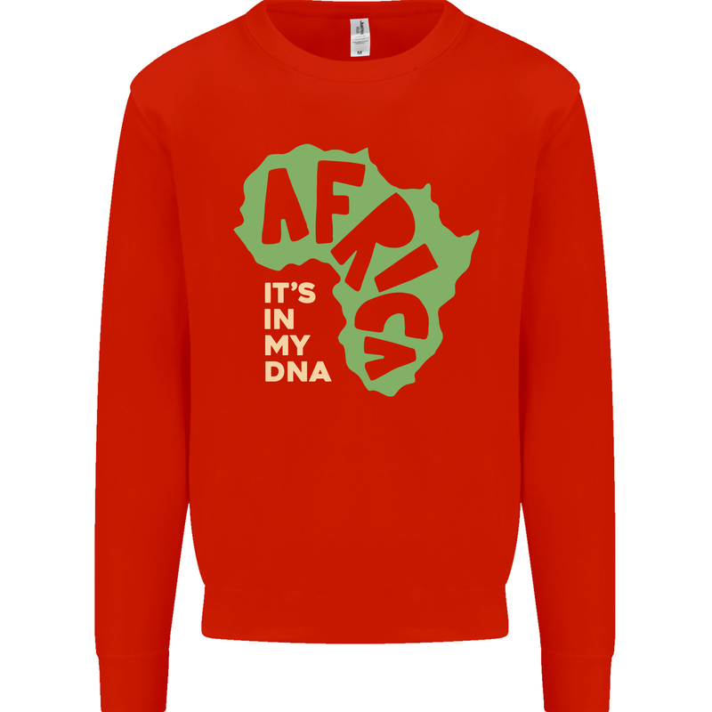 In My DNA Juneteenth Black Lives Matter African Kids Sweatshirt Jumper Bright Red