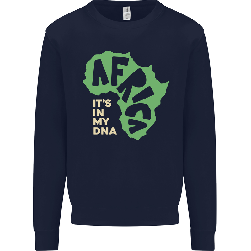 In My DNA Juneteenth Black Lives Matter African Kids Sweatshirt Jumper Navy Blue