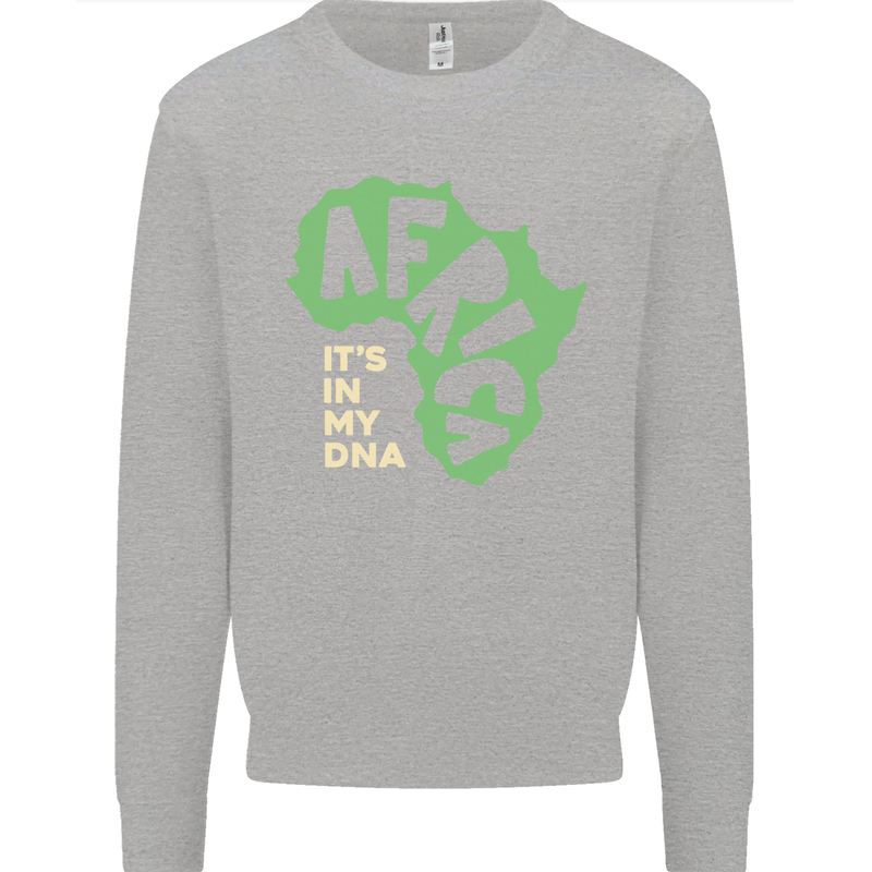 In My DNA Juneteenth Black Lives Matter African Kids Sweatshirt Jumper Sports Grey
