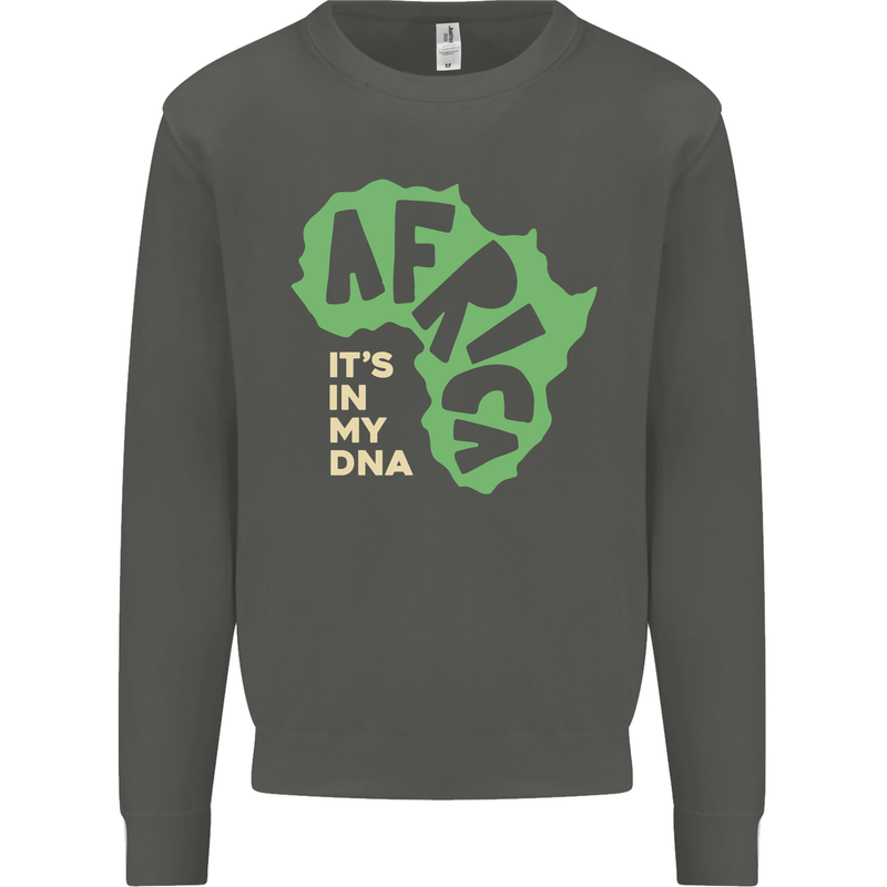 In My DNA Juneteenth Black Lives Matter African Kids Sweatshirt Jumper Storm Grey