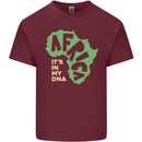 In My DNA Juneteenth Black Lives Matter African Mens Cotton T-Shirt Tee Top Maroon