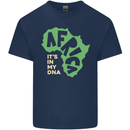 In My DNA Juneteenth Black Lives Matter African Mens Cotton T-Shirt Tee Top Navy Blue