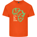 In My DNA Juneteenth Black Lives Matter African Mens Cotton T-Shirt Tee Top Orange