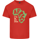 In My DNA Juneteenth Black Lives Matter African Mens Cotton T-Shirt Tee Top Red