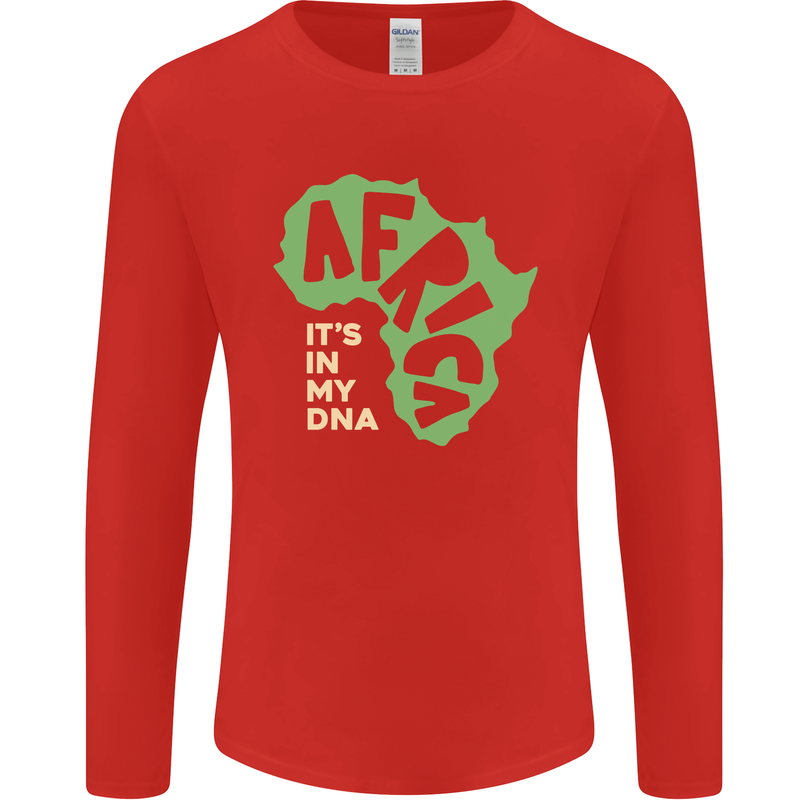 In My DNA Juneteenth Black Lives Matter African Mens Long Sleeve T-Shirt Red