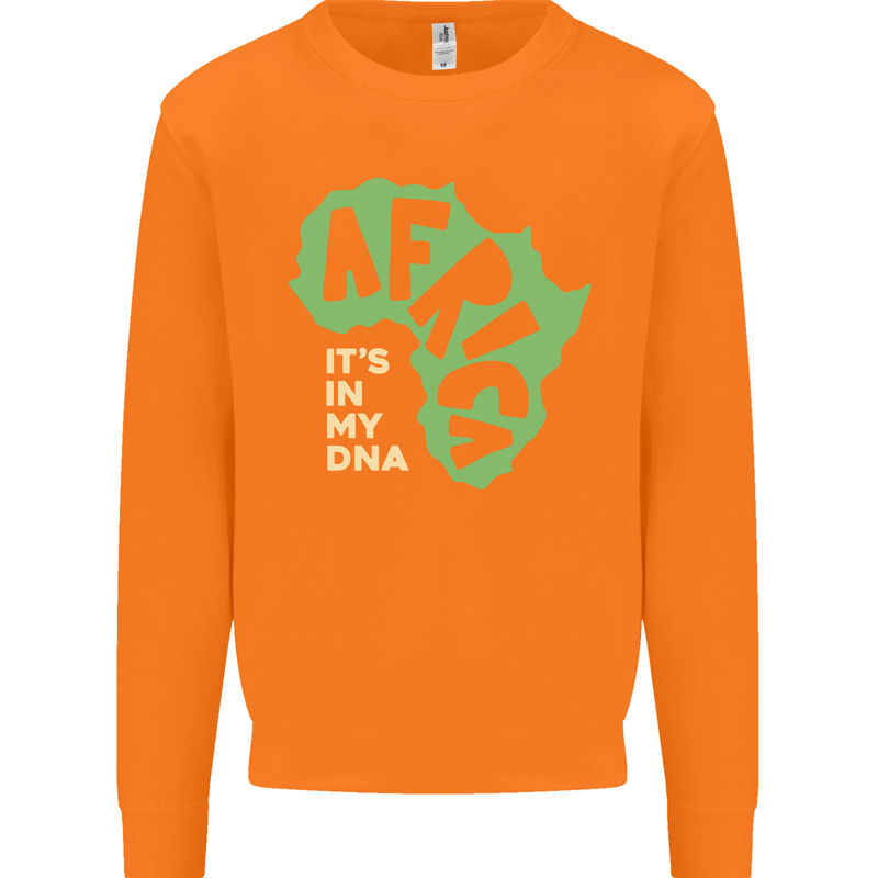 In My DNA Juneteenth Black Lives Matter African Mens Sweatshirt Jumper Orange