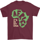 In My DNA Juneteenth Black Lives Matter African Mens T-Shirt 100% Cotton Maroon