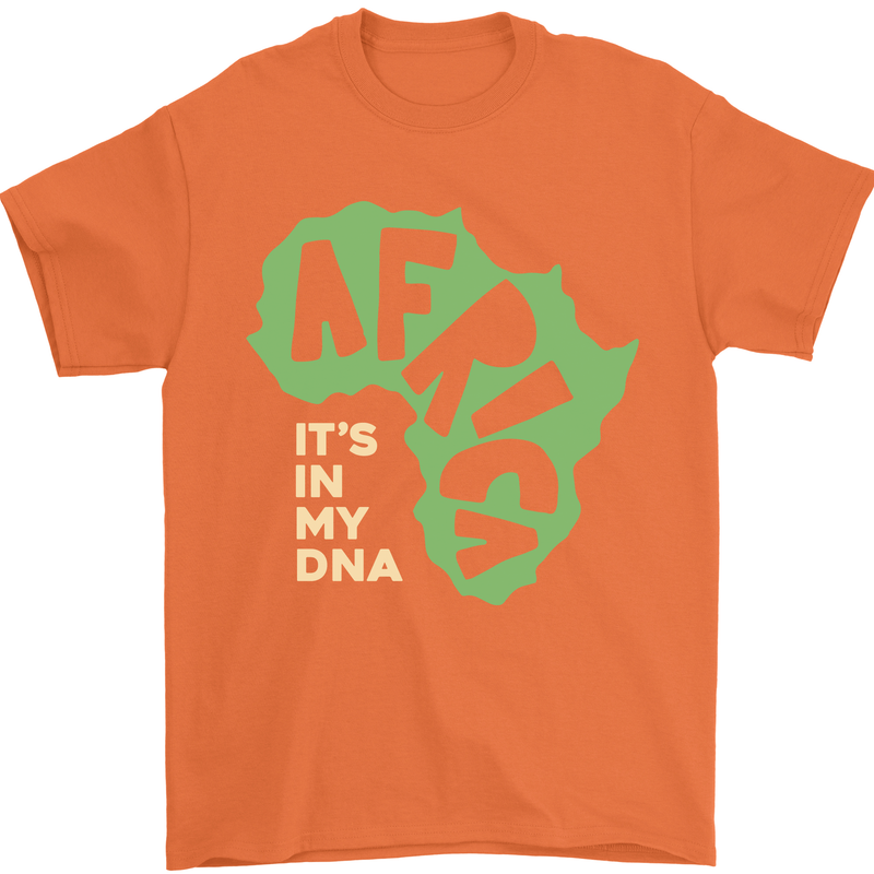 In My DNA Juneteenth Black Lives Matter African Mens T-Shirt 100% Cotton Orange
