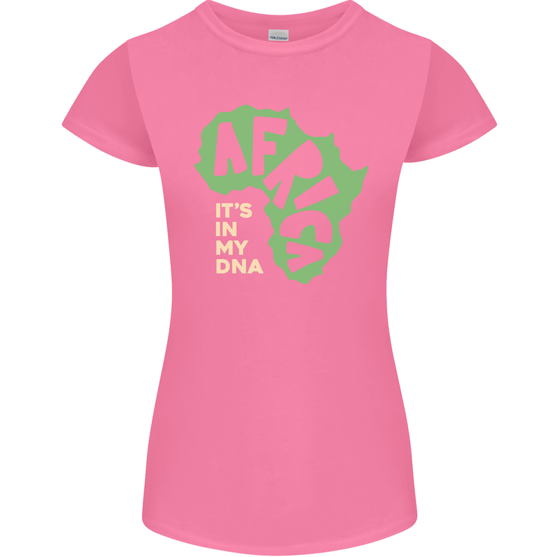 In My DNA Juneteenth Black Lives Matter African Womens Petite Cut T-Shirt Azalea