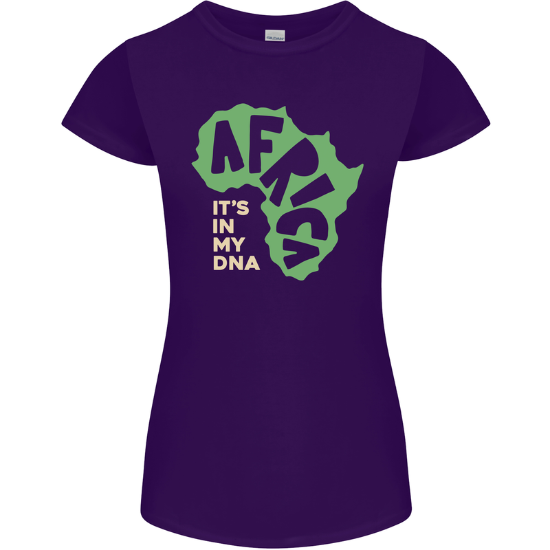 In My DNA Juneteenth Black Lives Matter African Womens Petite Cut T-Shirt Purple