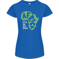 In My DNA Juneteenth Black Lives Matter African Womens Petite Cut T-Shirt Royal Blue