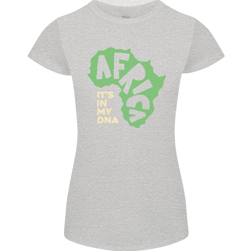 In My DNA Juneteenth Black Lives Matter African Womens Petite Cut T-Shirt Sports Grey
