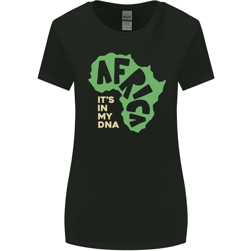 In My DNA Juneteenth Black Lives Matter African Womens Wider Cut T-Shirt Black