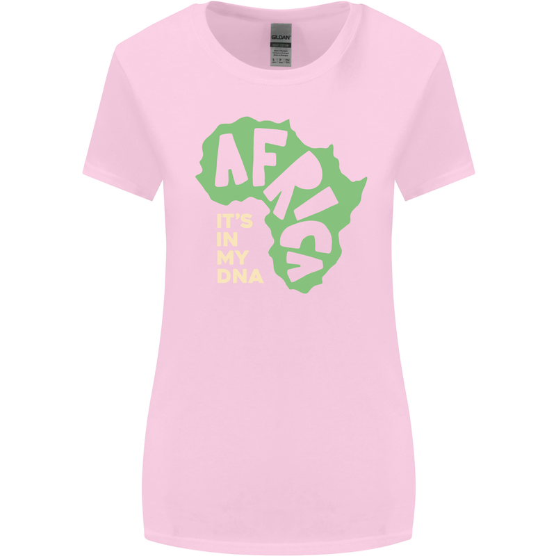 In My DNA Juneteenth Black Lives Matter African Womens Wider Cut T-Shirt Light Pink