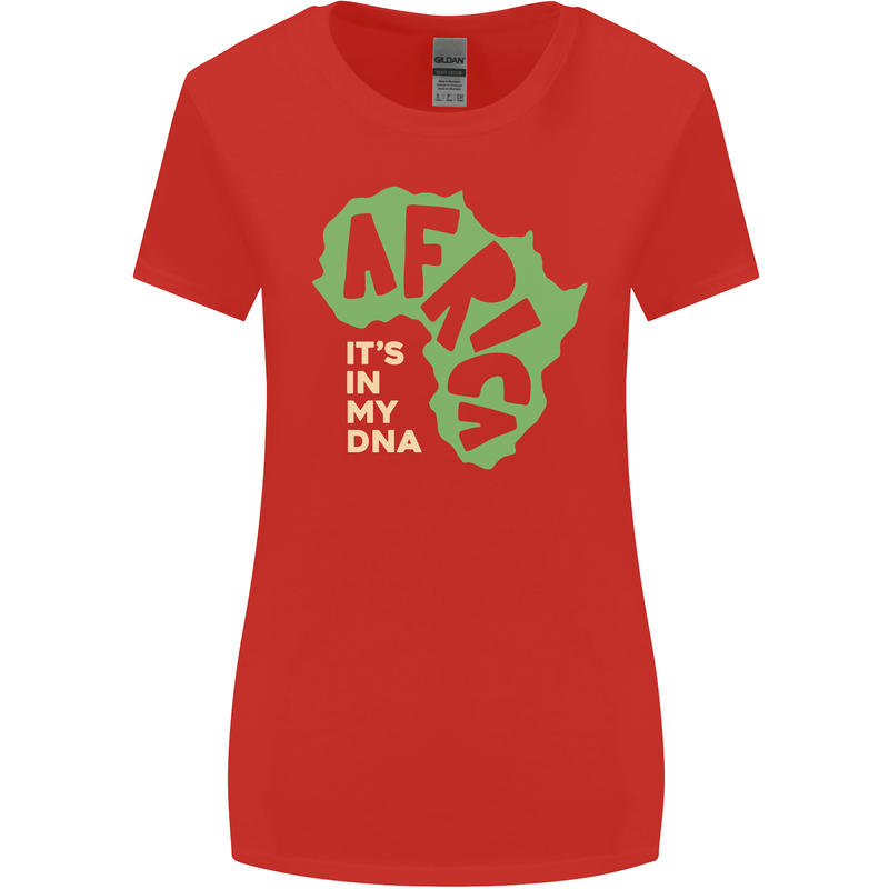 In My DNA Juneteenth Black Lives Matter African Womens Wider Cut T-Shirt Red