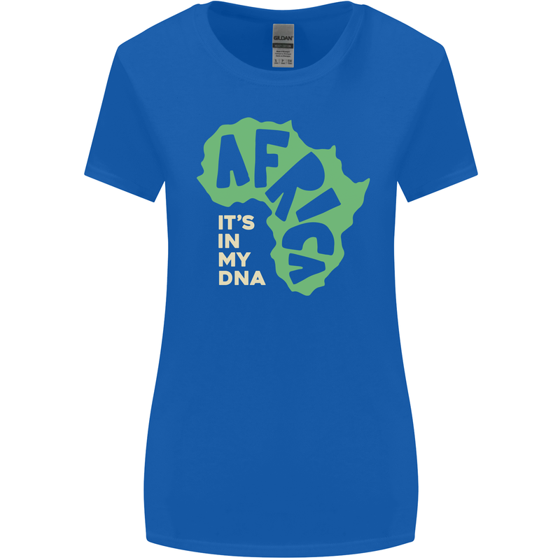 In My DNA Juneteenth Black Lives Matter African Womens Wider Cut T-Shirt Royal Blue