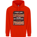 In My Head I'm Busy Fishing Fisherman Funny Mens 80% Cotton Hoodie Bright Red