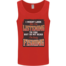 In My Head I'm Busy Fishing Fisherman Funny Mens Vest Tank Top Red