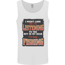 In My Head I'm Busy Fishing Fisherman Funny Mens Vest Tank Top White