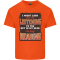 In My Head I'm Busy Reading Bookworm Kids T-Shirt Childrens Orange