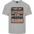 In My Head I'm Busy Reading Bookworm Kids T-Shirt Childrens Sports Grey