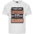 In My Head I'm Busy Reading Bookworm Kids T-Shirt Childrens White