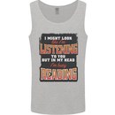 In My Head I'm Busy Reading Bookworm Mens Vest Tank Top Sports Grey